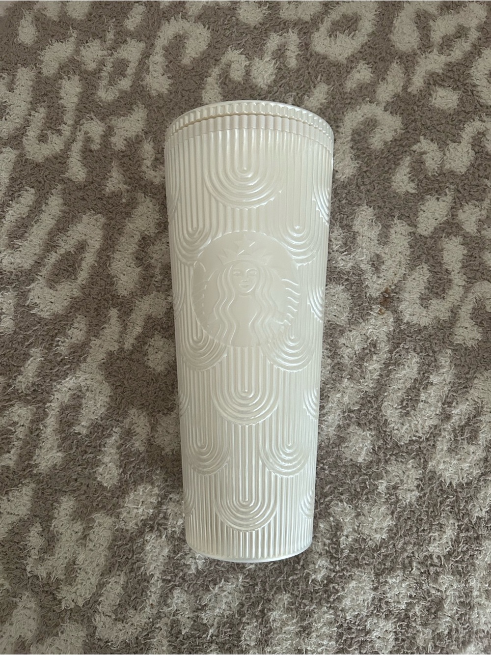 Starbucks Cream Textured Logo Tumbler